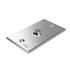 Botoeira Inox AGL, IPX4, Embutir, Prata