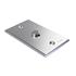 Botoeira Inox AGL, IPX4, Embutir, Prata