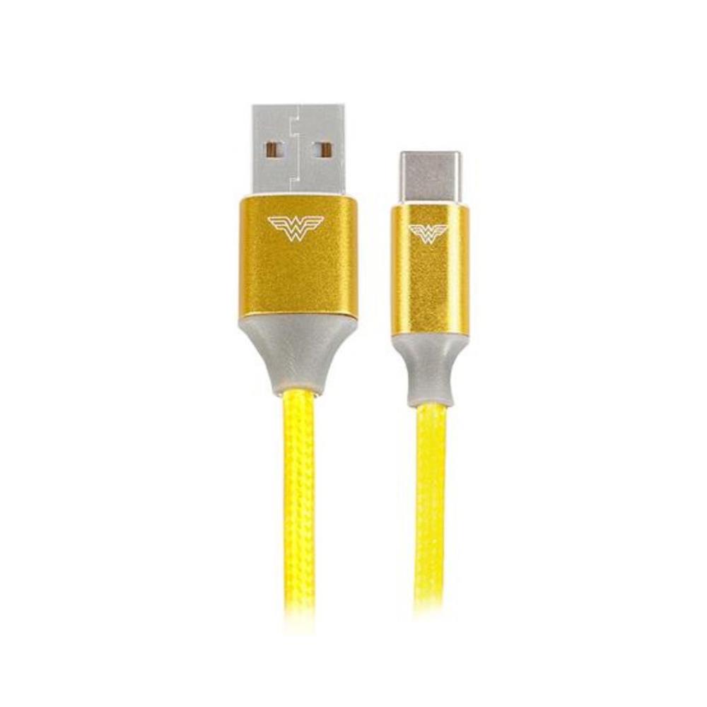 Cabo Carregador Turbo Pix 5+ Kokay, 1.5m Usb-A, Para Tipo C, Mulher Maravilha 5