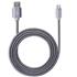 Cabo USB Multilaser WI345 Type-C Preto 1,5 Metros Nylon Cinza
