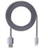 Cabo USB Multilaser WI345 Type-C Preto 1,5 Metros Nylon Cinza