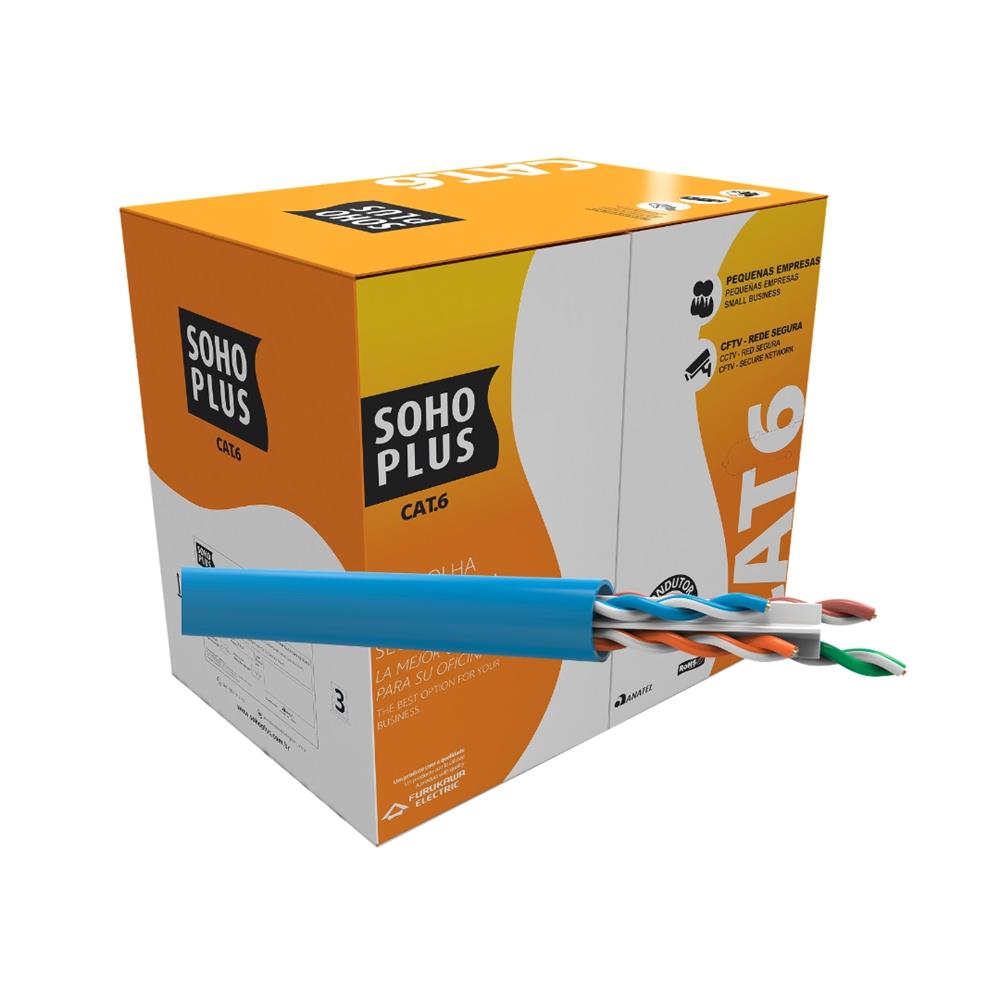 Cabo Lan CAT6 4P Sohoplus 305M CMX Azul