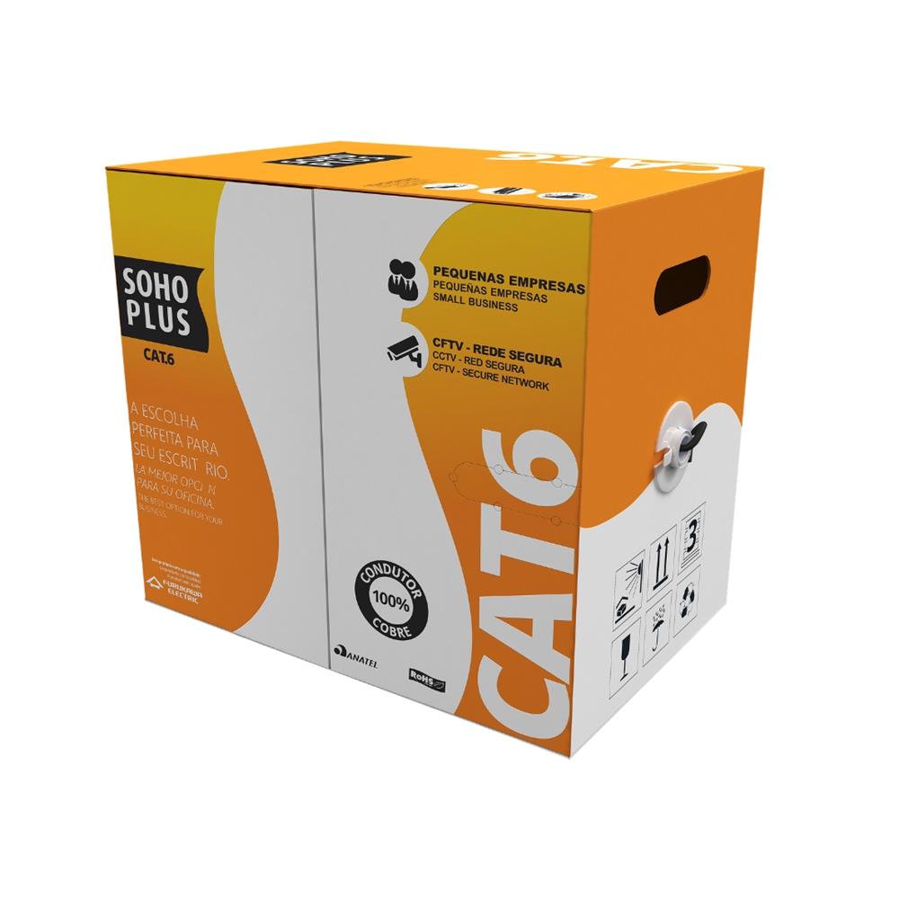 Cabo Lan CAT6 4P Sohoplus 305M CMX Preto