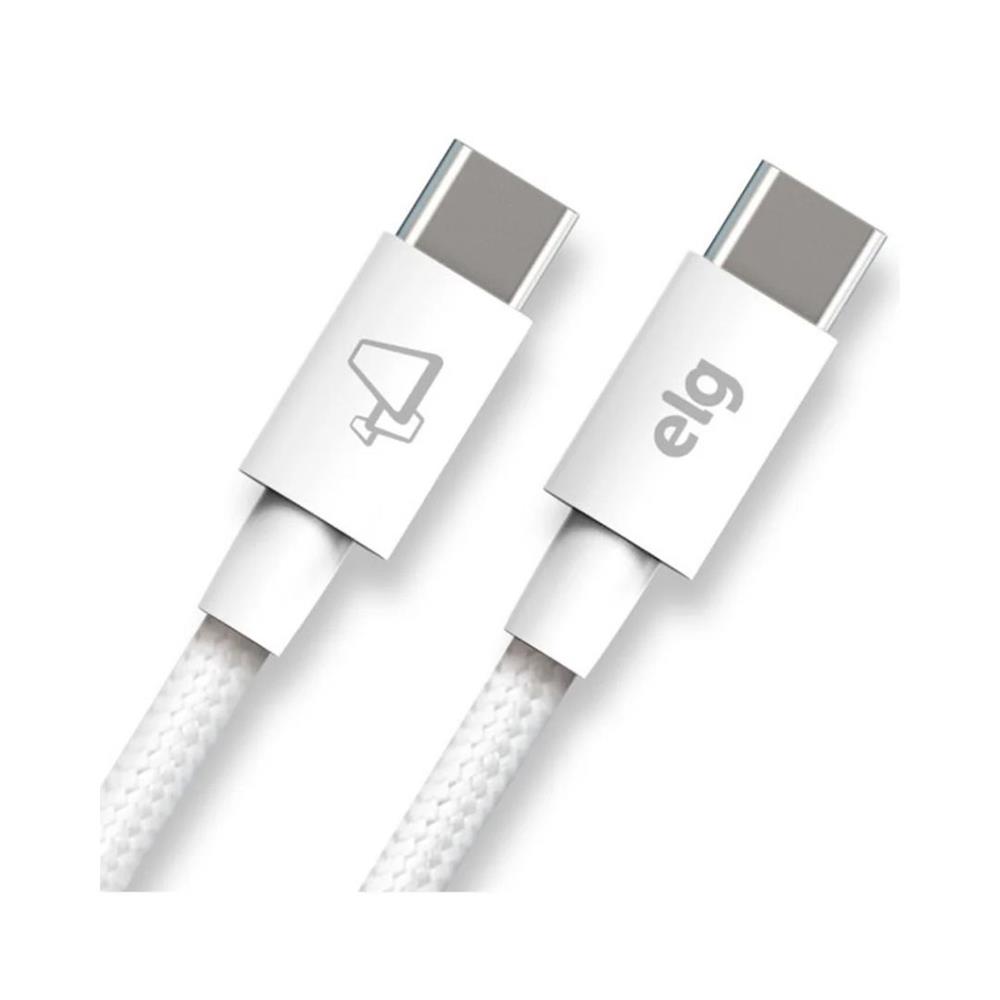 Cabo Usb-C ELG TC602, 3.0a, 2 Metros, Branco