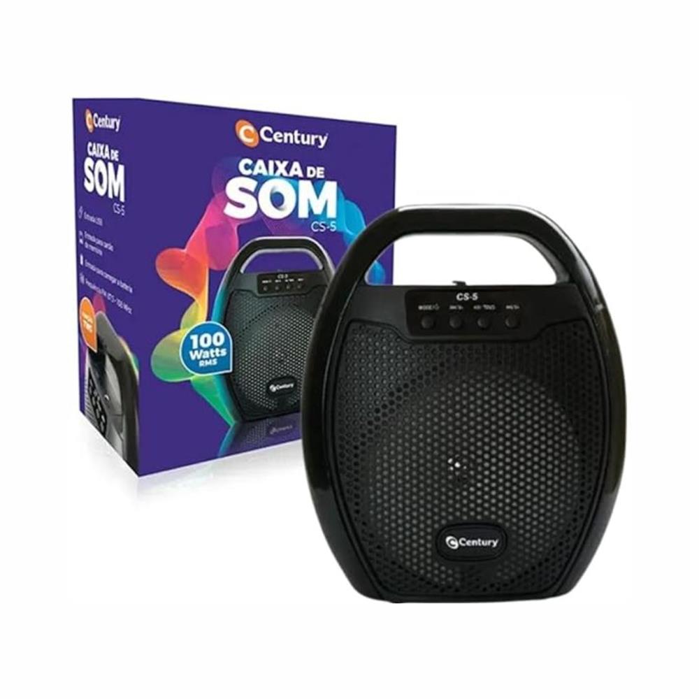 Caixa de Som Amplificada CS-5 AF, 6,5”, 100W RMS, Bluetooth, FM, USB, Preto