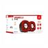 Caixa De Som C3tech Sp-303rd, 2.0, P2 3.5mm, Vermelho