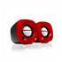 Caixa De Som C3tech Sp-303rd, 2.0, P2 3.5mm, Vermelho