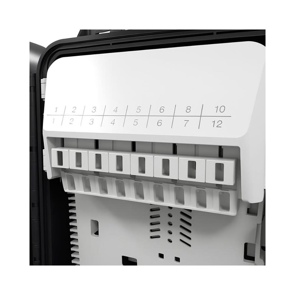 Caixa Terminal Óptica Conectorizada, FK, CTO 16MT MB Grommet 6-9, 16 Portas SC/APC, Preto