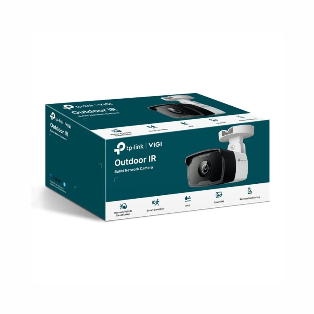 Câmera de Segurança Bullet TP-Link VIGI C340I, 4MP, Lente 2.8/4/6mm, PoE/DC, H.265+, IP67, Externa, Branco