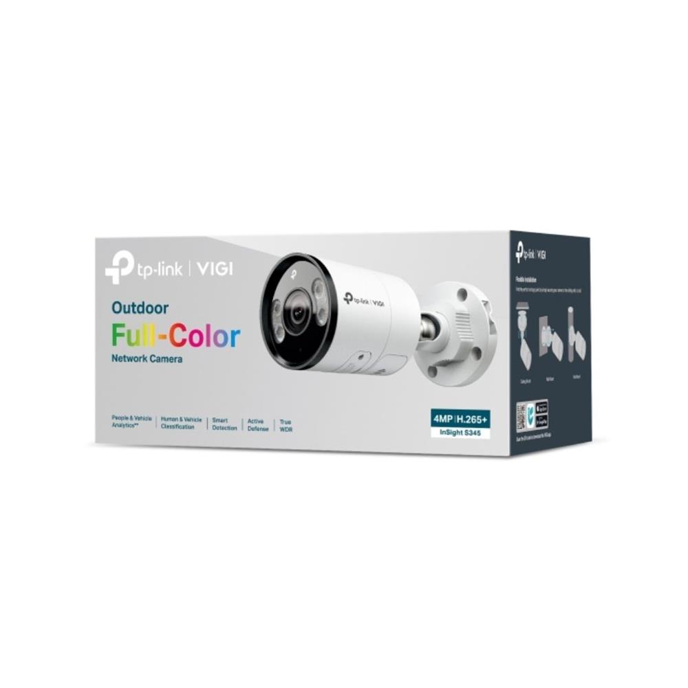 Câmera de Segurança TP-Link VIGI InSight S345, 4MP, Full-Color 24h, IP67, Branca
