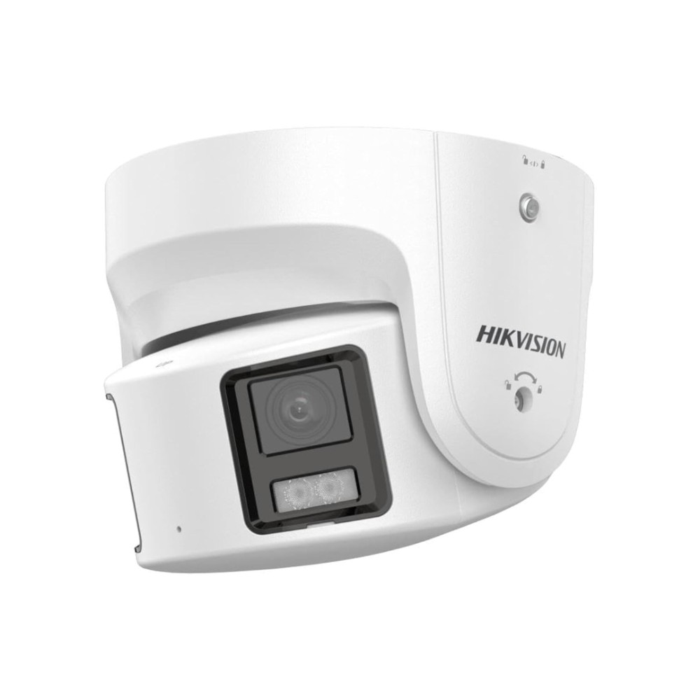Câmera IP Hikvision, 8 MP Panorâmica, 180° FOV, PoE/IP67, Branco, DS-2CD2387G2P-LSU/SL