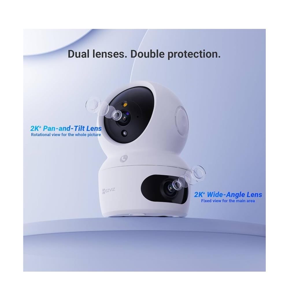 Câmera Wi-Fi EZVIZ TY7 Dual 2K+ Lente Dupla Pan Tilt IA Wi-Fi 6