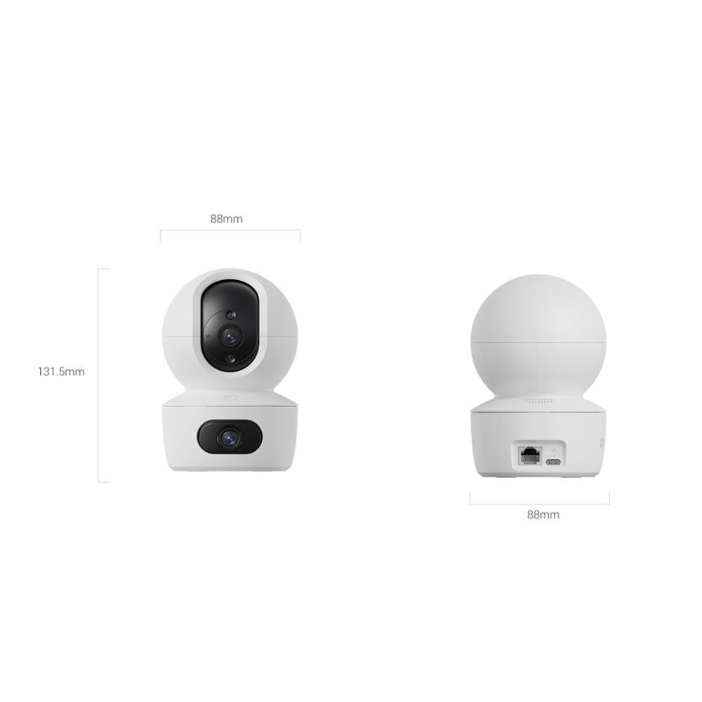 Câmera Wi-Fi EZVIZ TY7 Dual 2K+ Lente Dupla Pan Tilt IA Wi-Fi 6