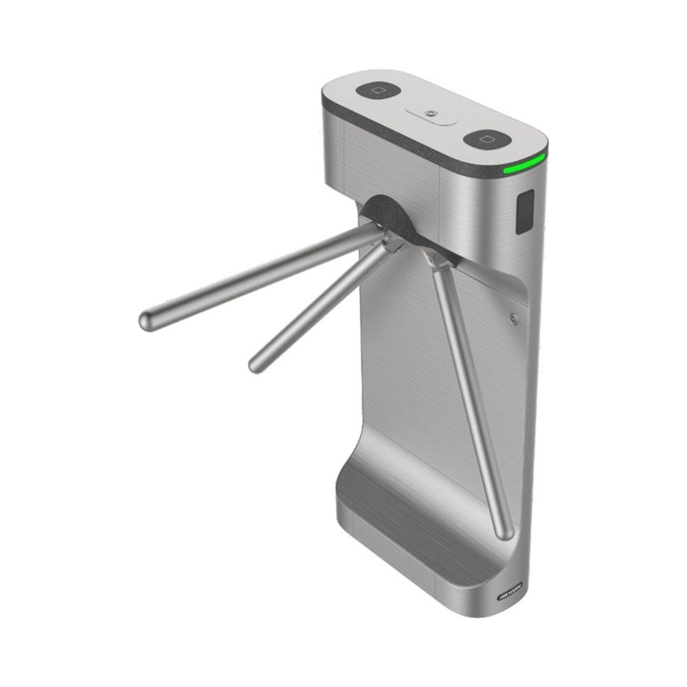 Catraca Tripé Hikvision DS-K3G411X, Controle de Acesso, Bidirecional, Ethernet, Aço Inox