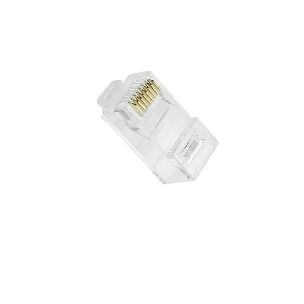 Conector De Rede Plug RJ45 8x8, CAT6, 100 Unidades - 062-0046