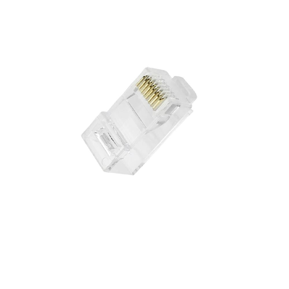 Conector De Rede Plug RJ45 8x8, CAT6, 100 Unidades - 062-0046