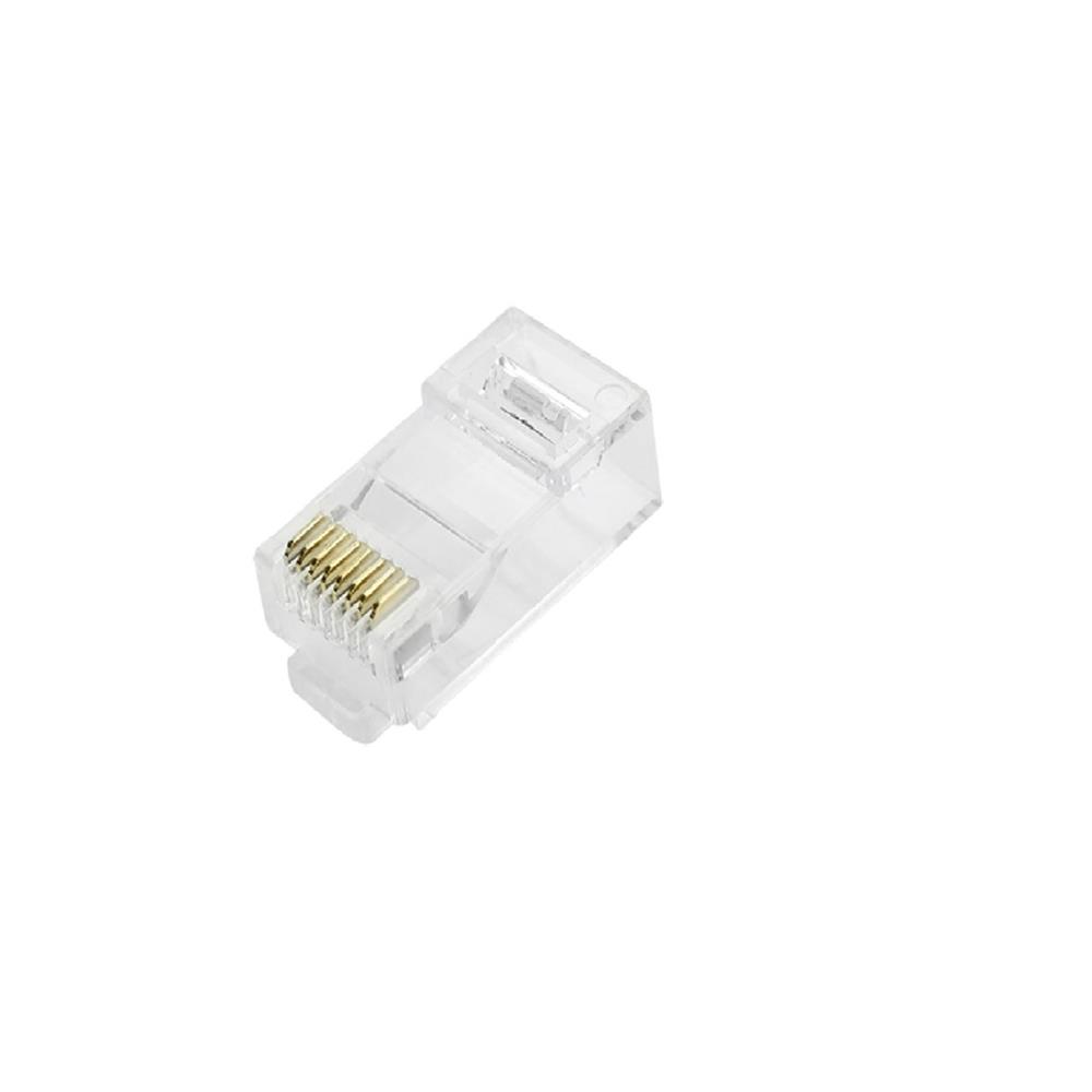 Conector De Rede Plug RJ45 8x8, CAT6, 100 Unidades - 062-0046