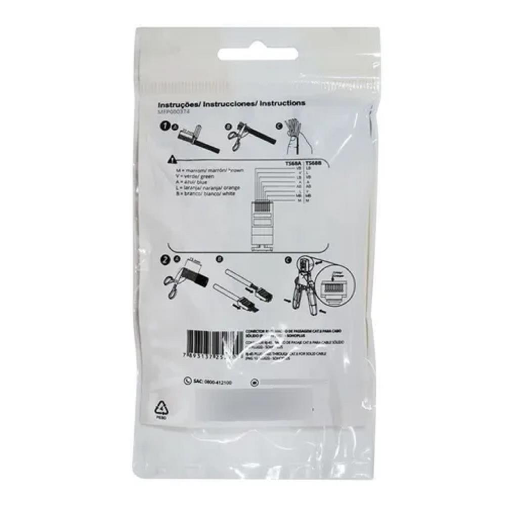 Conector Macho RJ45 CAT6 Furukawa c/ 10