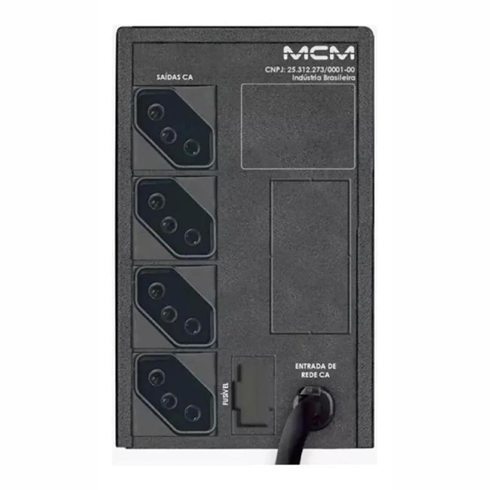 Estabilizador MCM 2000VA Save Pro EST0021, Bivolt 115V, 4 Tomadas, Preto