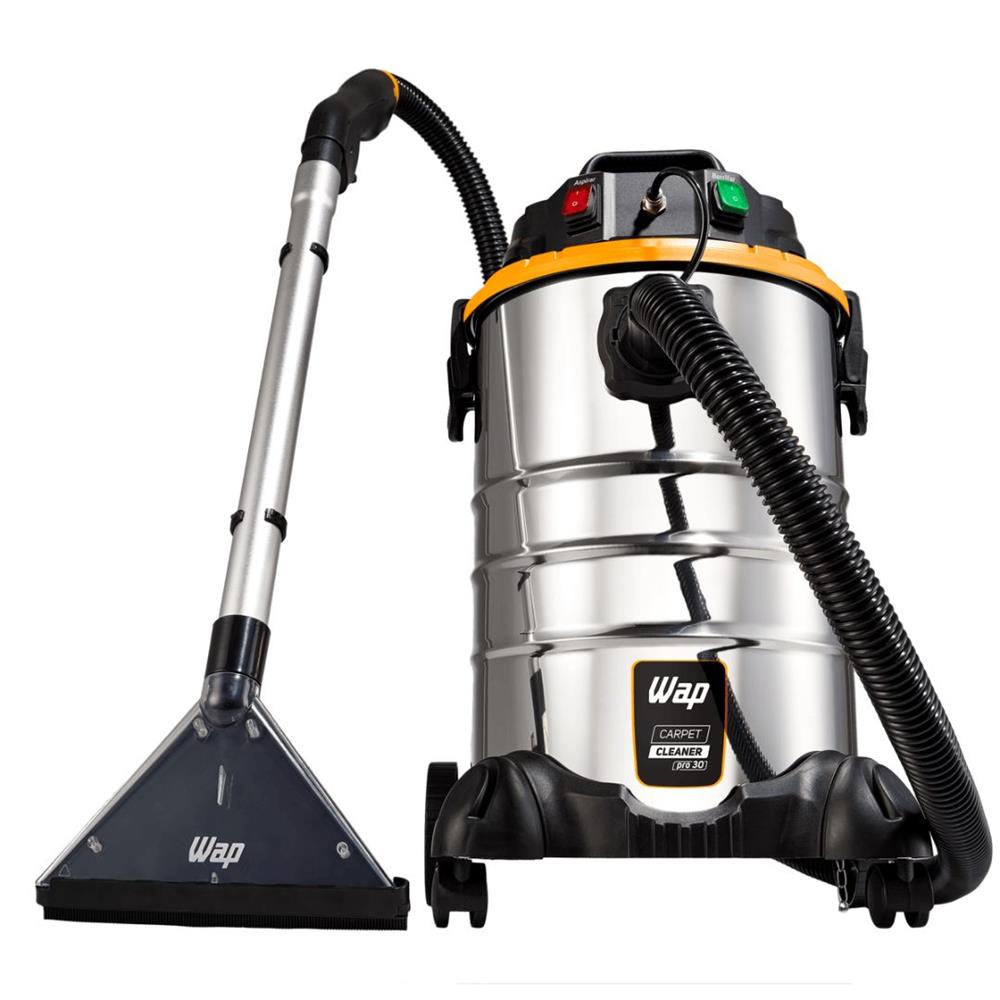 Extratora de Carpetes e Estofados WAP Carpet Cleaner Pro 30, 1600W, 30 Litros, Pó e Água, Alta Sucção, Corpo Inox, 127V