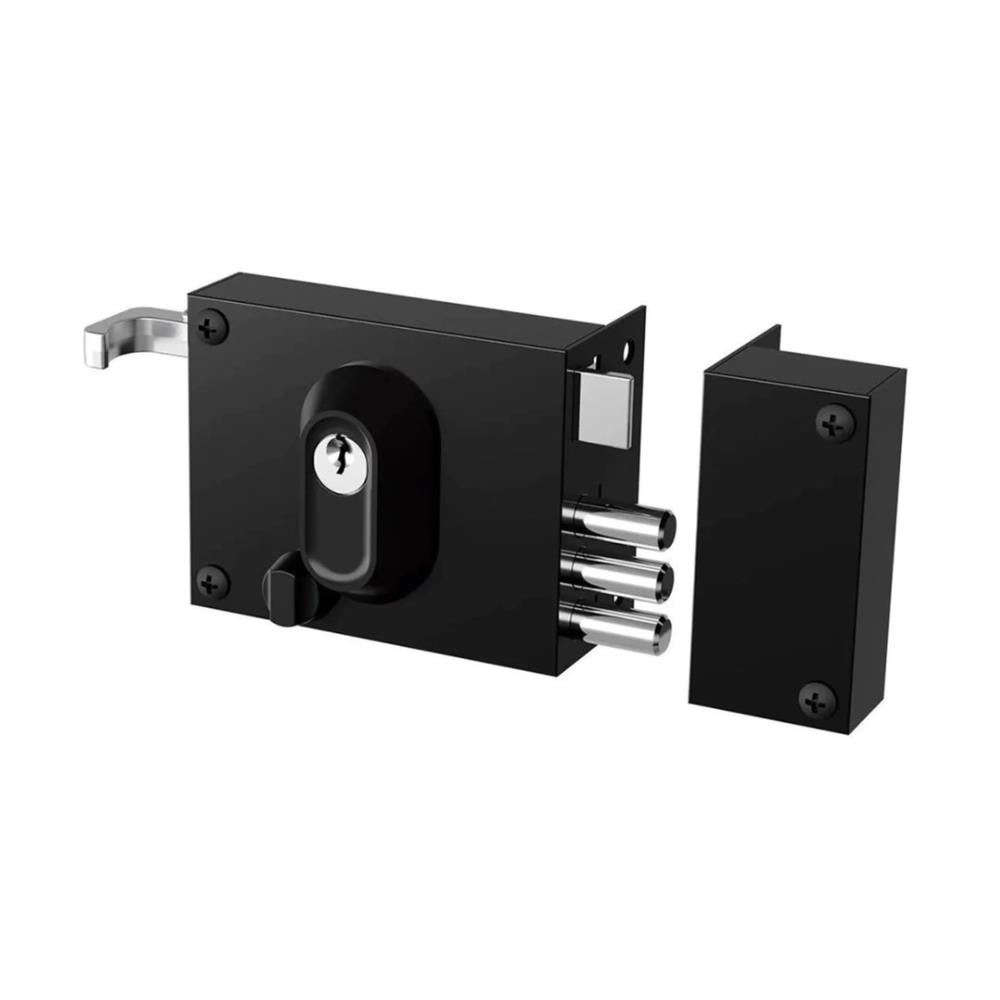 Fechadura de Sobrepor AGL Chave Simples, 45mm, Abertura Mecânica, Preto