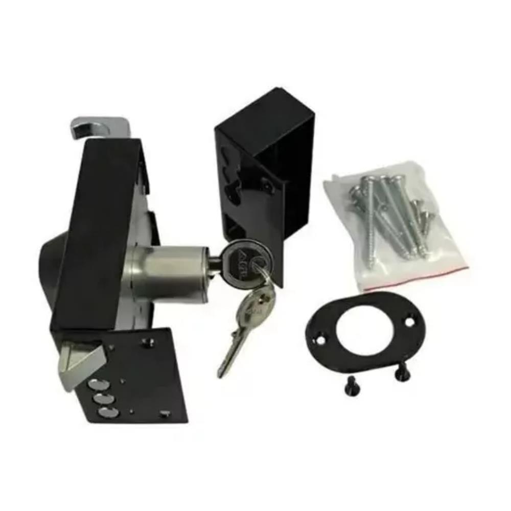 Fechadura de Sobrepor AGL Chave Simples, 45mm, Abertura Mecânica, Preto