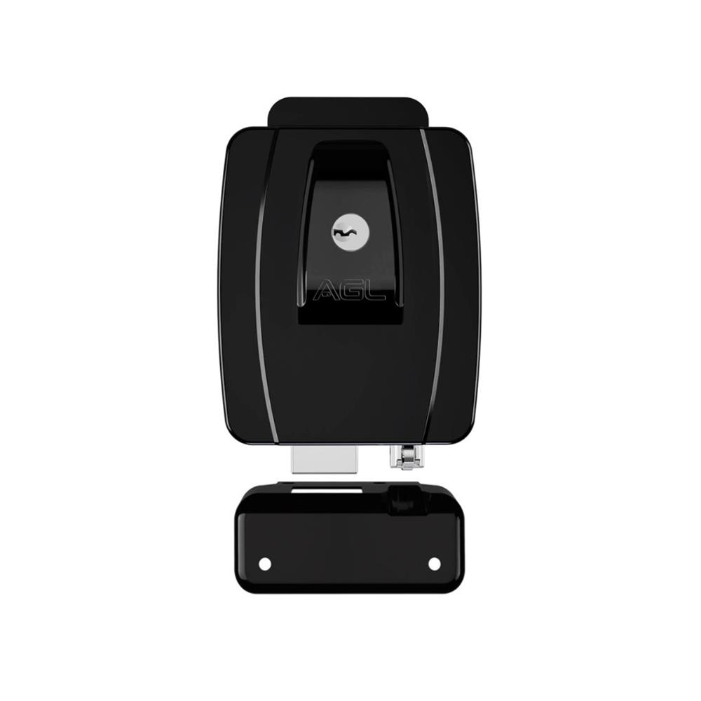 Fechadura elétrica AGL AL100R, 42 mm, 12 V, Preto