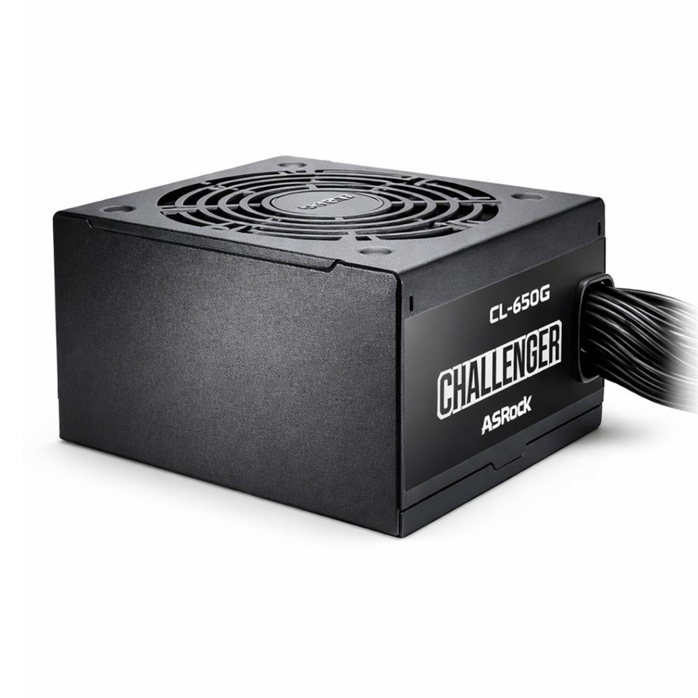 Fonte ASRock Challenger CL-650G, 650W, 80 Plus Gold, ATX 3.1, PFC Ativo, Preto