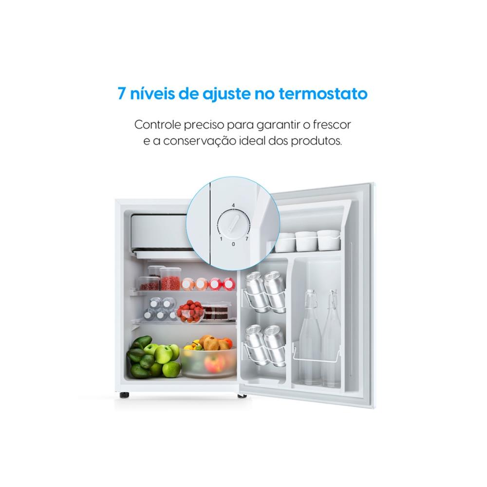 Frigobar Elgin 70 Litros, Porta Reversível e Compartimento Extra Frio, Branco, BAFN070D2NA