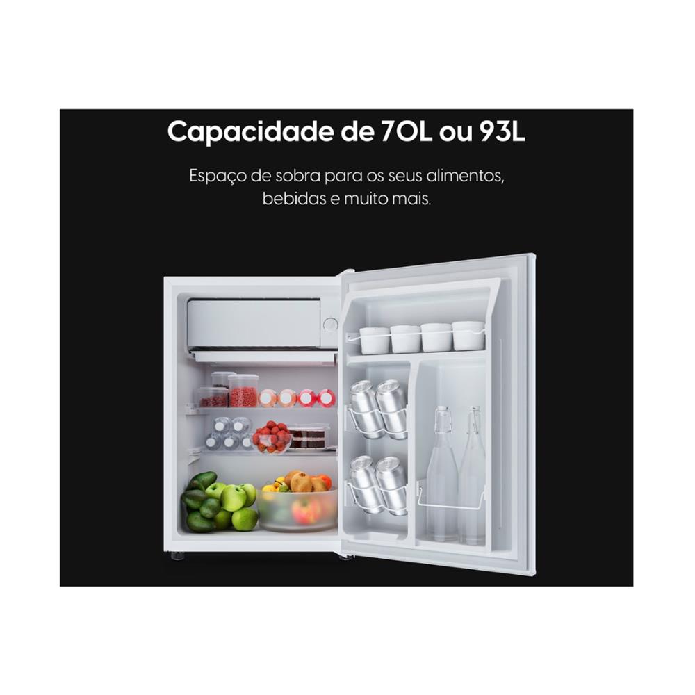 Frigobar Elgin 70 Litros, Porta Reversível e Compartimento Extra Frio, Branco, BAFN070D2NA