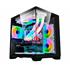 Gabinete Gamer K-Mex Space Aqua CG-10KN, Mini Tower, Vidro Temperado, Sem Fonte, Sem Fan, Preto