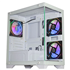Gabinete Gamer K-MEX Poseidon II White, Aquário, mATX, ITX, Vidro Temperador, Sem Fan, Sem fonte, Branco