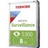 HD Toshiba Surveillance S300, 8TB, 3.5, 7200RPM, Sata III 6GB/s, Cache 256MB, HDWTA80UZSVAR