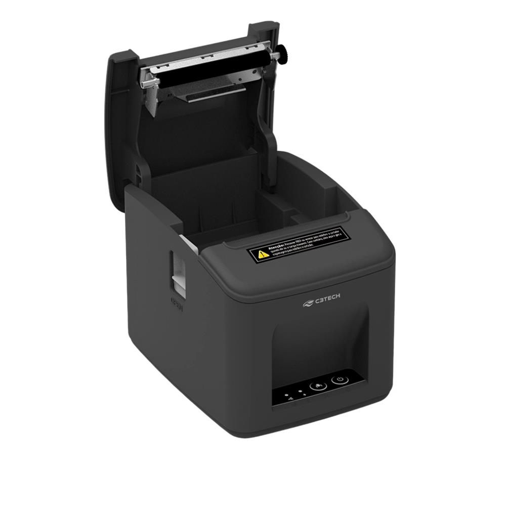 Impressora Térmica C3Tech IT-110, 240mm/s, USB e Ethernet, ESC/POS, Bivolt, Cupom e Recibo, Preto