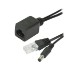 Cabo Adaptador PoE CPro RJ45 Macho P4 Fêmea, 20cm, Ethernet, Passivo, Preto