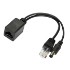 Cabo Adaptador PoE CPro RJ45 Macho P4 Fêmea, 20cm, Ethernet, Passivo, Preto