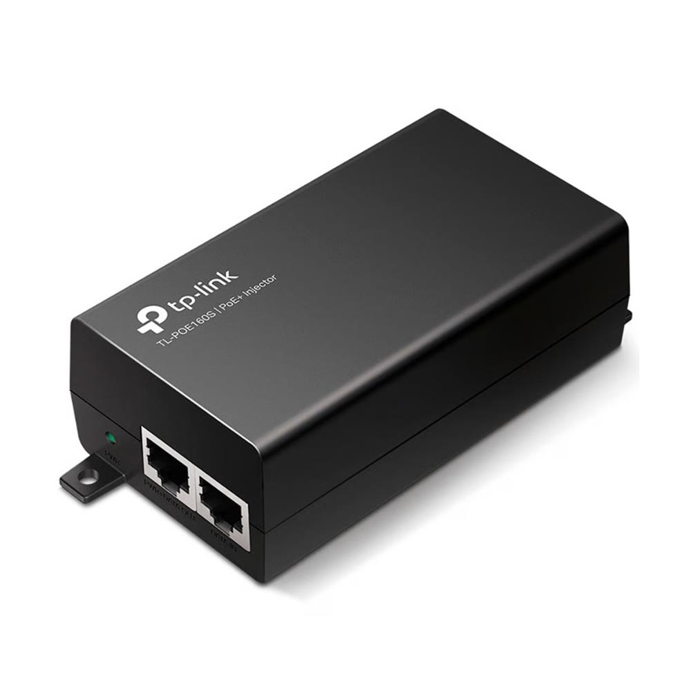 Injetor PoE+ TP-Link TL-POE160S V4, 2 Portas Gigabit RJ45, Alimentação 100-240V, Preto
