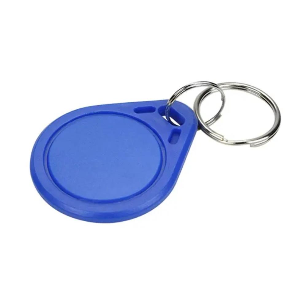 Kit 4 Tags RFID 13,56MHz Chaveiro Mifare S50 1K Programável Controle de Acesso, Azul