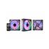 Kit Cooler K-mex  Aatak1, 3 Coolers, ARGB, 120 mm, Com Controladora