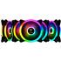 Kit Fan com 5 Unidades Gamdias Aeolus M2-1205R, RGB, 120mm, com Controlador, Preto