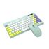 Kit Teclado + Mouse Sem Fio K-W71GN Verde TKL C3Tech