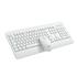 Kit Teclado e Mouse Sem Fio KW202WH Lecoo, ABNT2, Membrana, DPI 1200, Ergonômico, 3 Botões, Branco
