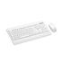 Kit Teclado e Mouse Sem Fio KW202WH Lecoo, ABNT2, Membrana, DPI 1200, Ergonômico, 3 Botões, Branco