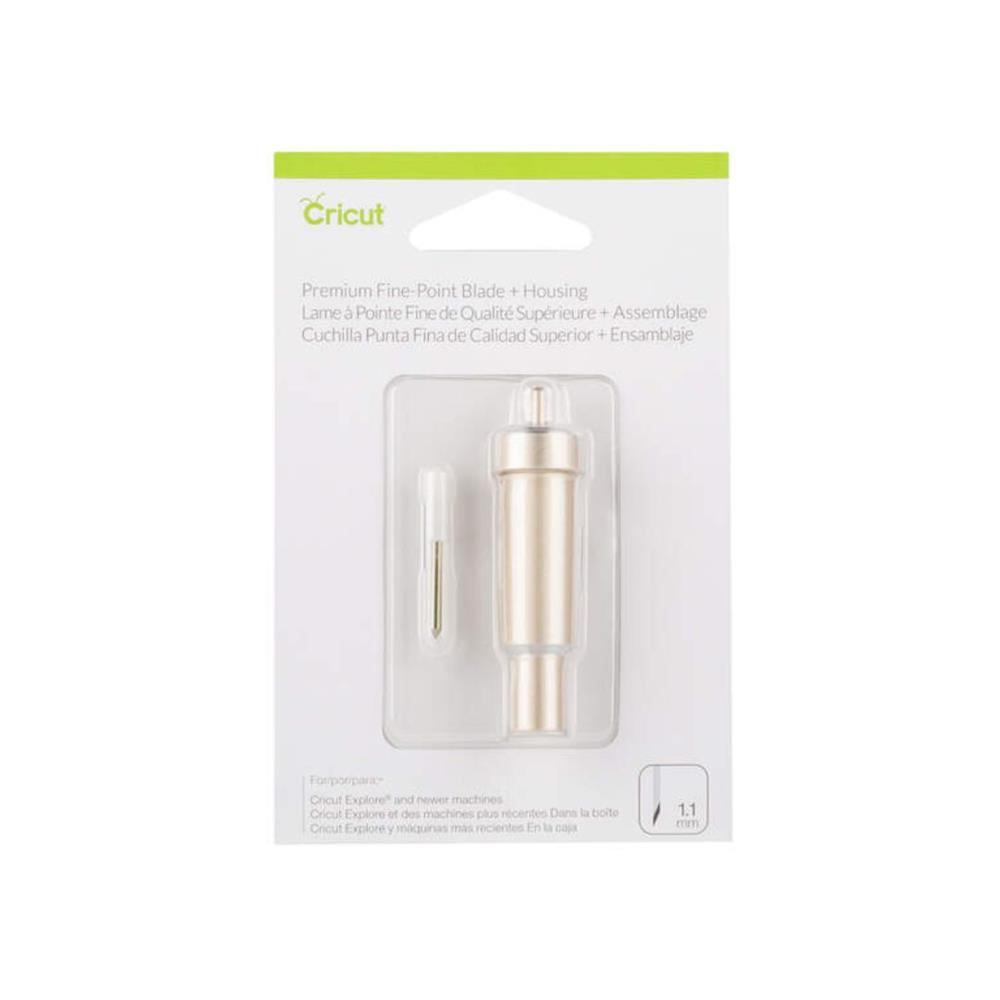 Lâmina Premium de Corte Fino Cricut + Suporte, Compatível com as Máquinas Cricut Maker e Explore, Cor Dourada.