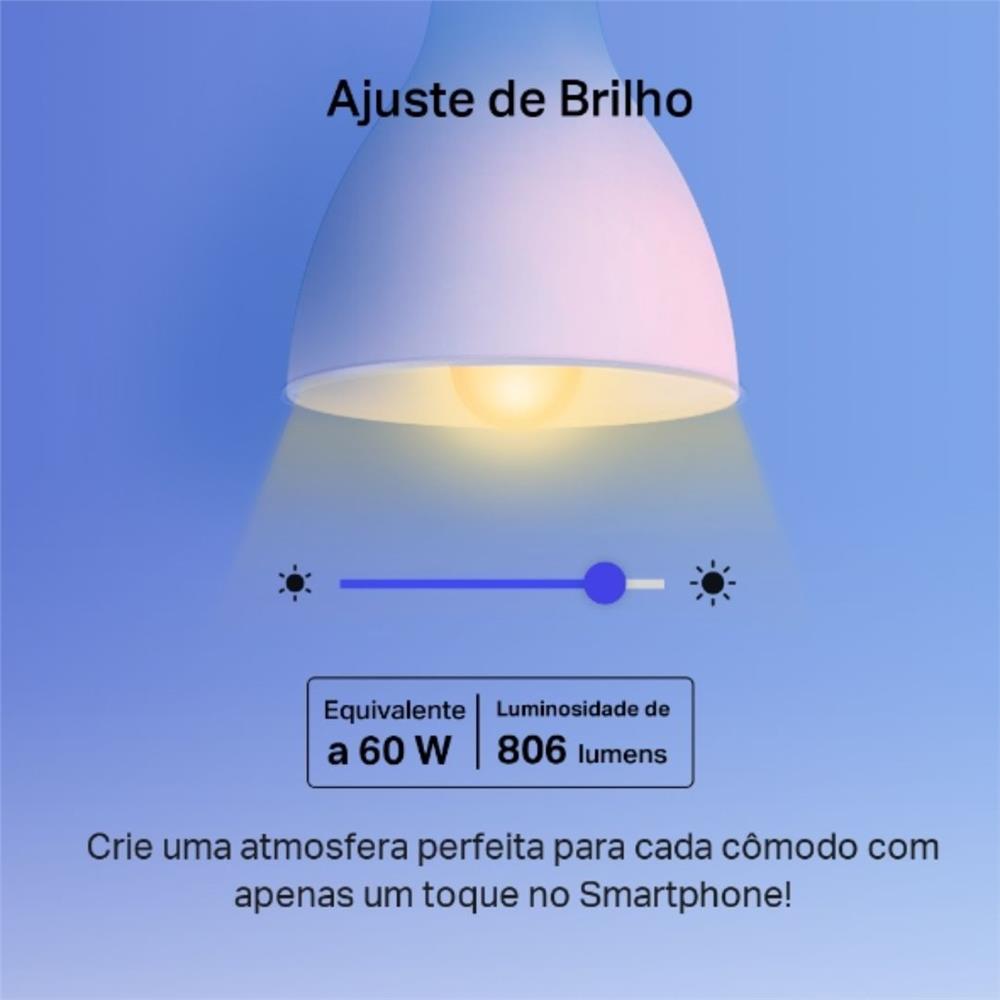 Lâmpada Smart Wi-Fi, TP-Link Tapo L530E, RGB, Controle por App, Assistente de Voz, 8,7W, Bivolt