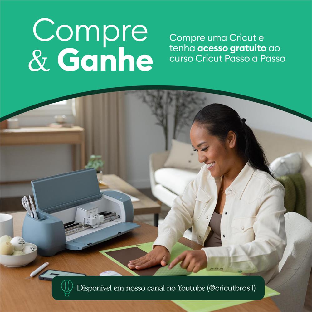 Cricut Maker Champagne, Máquina de Corte Inteligente, Original Bivolt.