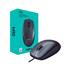 Mouse com Fio USB Logitech M90, Ambidestro, Plug-and-Play, 3 Botões, Resolução 1000 DPI, Preto
