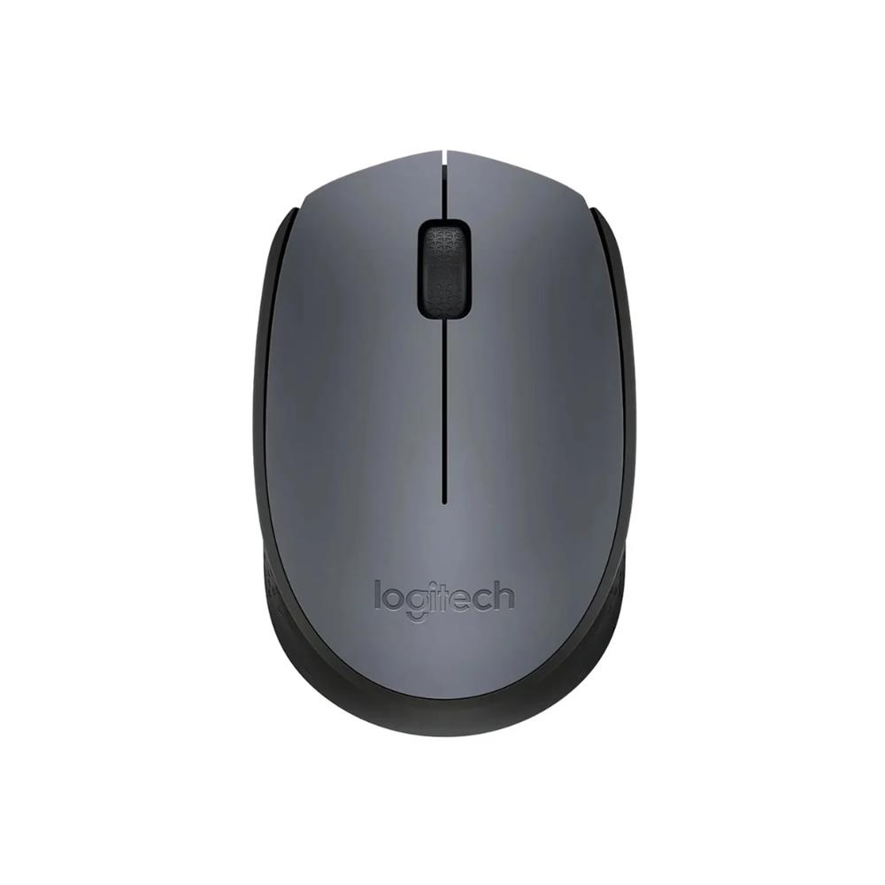 Mouse Sem Fio Logitech M170, Wireless 2.4GHz, 1000 DPI, USB, Ambidestro, Cinza