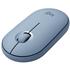 Mouse Sem Fio Logitech Pebble M350, 1000 DPI, 3 Botões, Slim, Azul