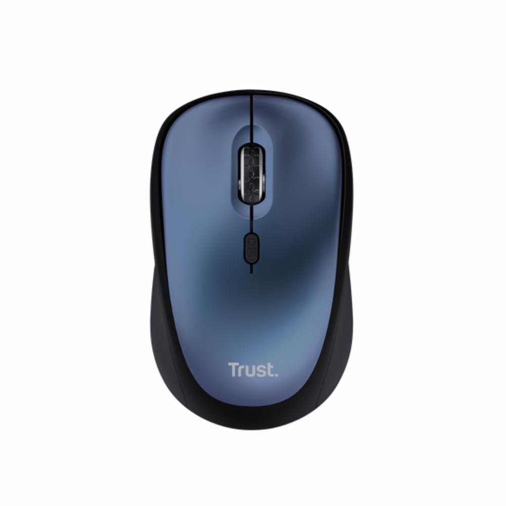 Mouse Trust Yvi+ Silent Wireless, Compacto, Silencioso, Sem Fio, Até 12 Meses de Bateria, 800/1600 DPI, Azul